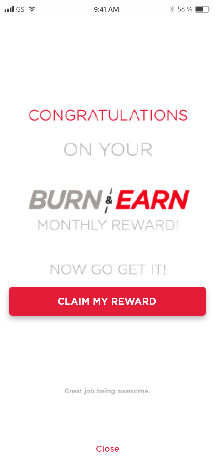 Burn and Earn reward claim